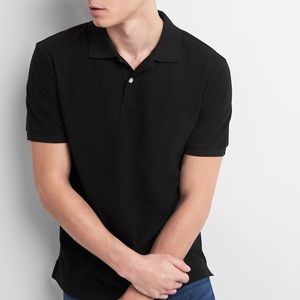 SOLD NWT GAP Men’s Medium Tall Black Pique Polo